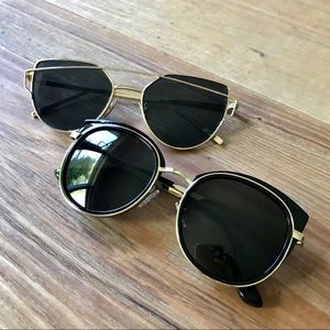 Black + gold sunglasses bundle